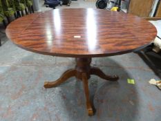 Circular Wood Effect Single Pedestal Pub Table ~12