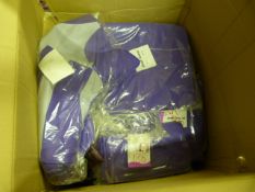 *Mixed Purple Chair Covers, Tablecloths and Bows