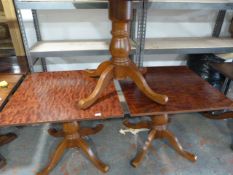 3 Single Pedestal Pub Tables ~85x85x75cm
