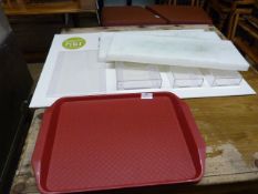 Two Chopping Boards, Four Trays, and a Menu Display Rack