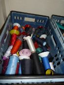 ~50 Spools of Assorted Part Used Thread and Yarn