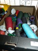 ~60 Spools of Assorted Part Used Thread and Yarn