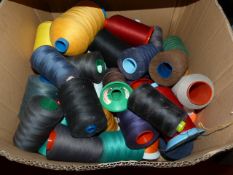 ~50 Spools of Assorted Thread and Yarn