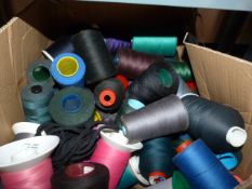 ~50 Spools of Assorted Thread and Yarn