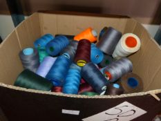 ~50 Spools of Assorted Thread and Yarn