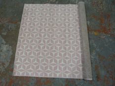 Pink & White Rug ~170x120cm