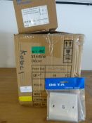 Box of 50 Deta Universal Stainless Steel Dimmer Sw