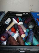 ~50 Spools of Assorted Part Used Thread and Yarn
