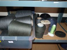 ~18 Large Cones of Assorted Thread, Yarn and Elastic