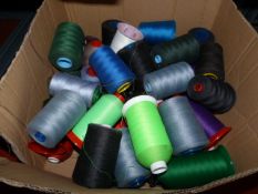 ~50 Spools of Assorted Thread and Yarn