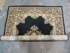 Black & Brown Patterned Rug ~230x160cm