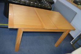 Light Oak Effect Extending Dining Table