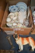 Vintage Tea Sets, Glassware, Dog Ornaments, etc.