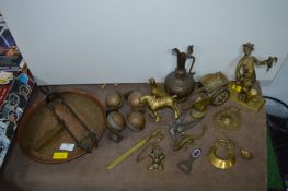 Brass Ornaments, Tray, Horse Brasses, etc.