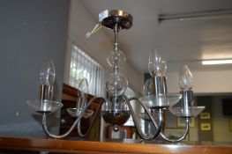 Chrome and Glass Ceiling Light Fitting