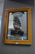 Pine Framed Pub Mirror - Captain Norton Finest Car