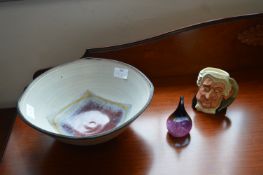 Studio Pottery Bowl by Diane Cross, plus a Royal D