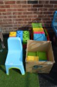 Child's We Play Stackable Blocks, Chairs, etc.