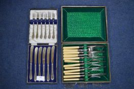 Two Vintage Cutlery Canteens