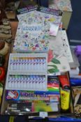 case of Artists Paints plus Pens and Colouring Boo