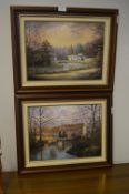 Two Framed Oil on Board Local Studies of Bishop Bu