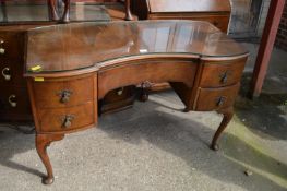1930's Glass Topped Dressing Table