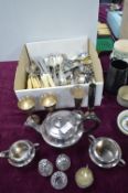 Plated Cutlery plus Teapots, etc.