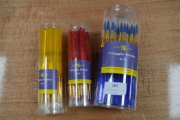 Three Tubs of Artists Paint Brushes