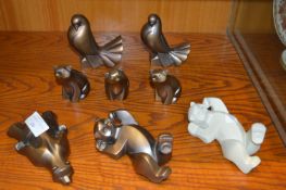 Coalport Collectibles Reclining Bears and Birds