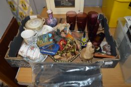 Decorative Pottery, Part Tea Sets, Glassware, etc.