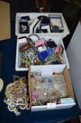 Three Boxes of Vintage Costume Jewellery