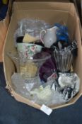 Box of Glassware, etc.