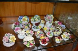 Twenty Two Pottery Flower Posies