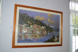 Framed Continental Lakeside Print