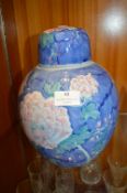Large Blue & Pink Ginger Jar