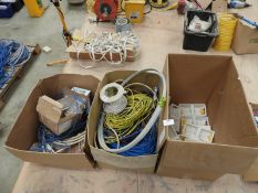 *Three Boxes of Back Boxes, Cable Sleeving, etc.