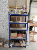*Section of Blue Boltless Shelving and Contents