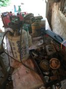 Table on Wheel and Contents