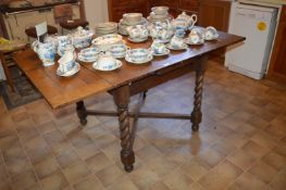Drop Leaf Barley Twist Kitchen Table