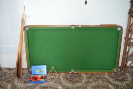 Snooker Table with Cue and Balls