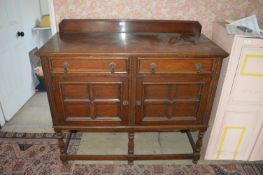Dark Wood Sideboard with Drop Handles
