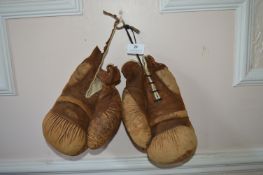 Pair of Vintage Leather Boxing Gloves (AF)