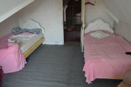 Pair of Retro Style Single Beds with Headboards