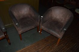 Pair of Leatherette Tub Seats