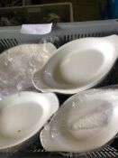 200 x White China Eared Veg Dish /Collection Available on Thur 30th Sept/Fri 1st Oct 9am till 3pm