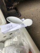 600 x White canape style spoons /Collection Available on Thur 30th Sept/Fri 1st Oct 9am till 3pm