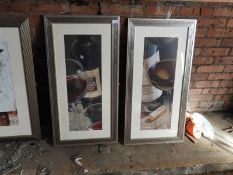 Pair of Framed Prints Depicting Wine Bottles