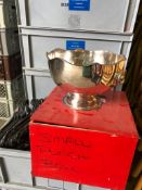 Small EPNS punch bowl in wooden box /Collection Available on Thur 30th Sept/Fri 1st Oct 9am till