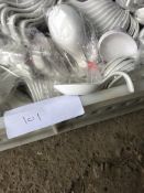 923 x White china bridge spoons /Collection Available on Thur 30th Sept/Fri 1st Oct 9am till 3pm