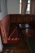 Two Lengths of Bench Seating as Fitted with Leatherette Seats and Upholstered Backs